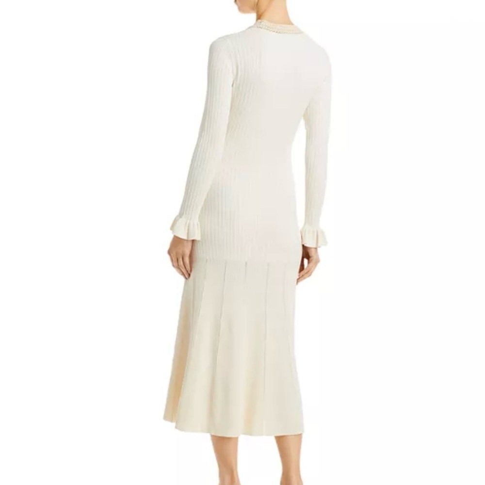 Sandro Cream Midi Dress - Picture 4 of 7